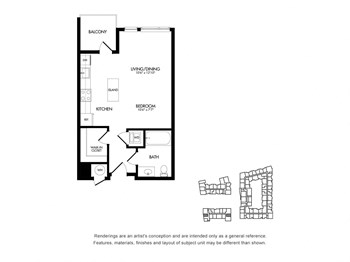 SC w/ Balcony floor plan
